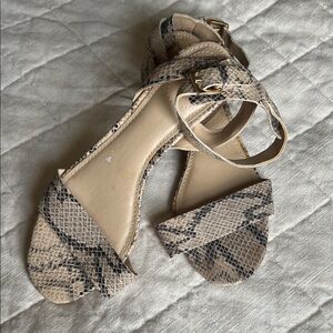 Lands' End Snakeskin Pattern Sandals (wide)